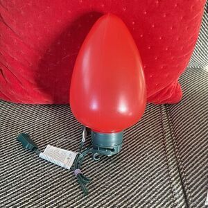 Giant Christmas Bulb Blow Mold Red 12" Indoor Outdoor Electric Cord‎ Tested